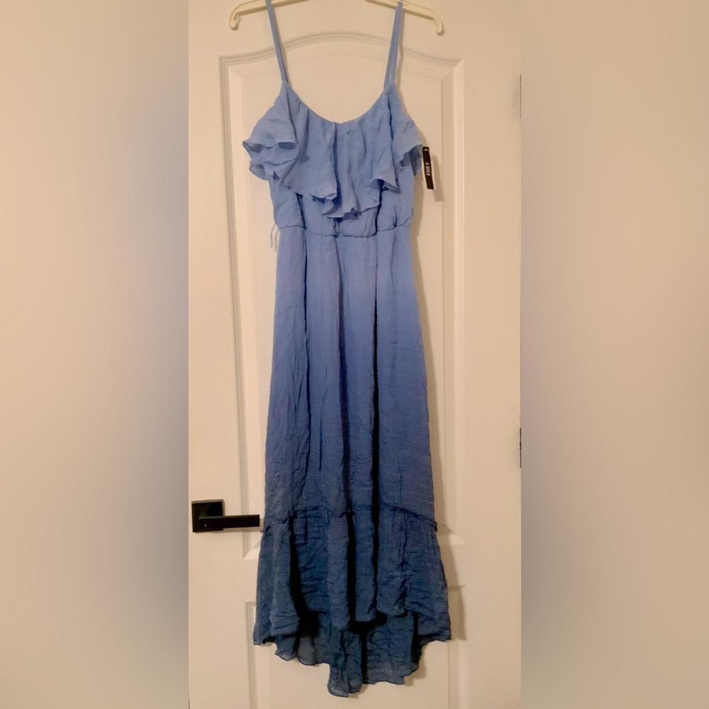 Gorgeous ombré blue dress. New With tags. Never worn. Missing belt
